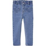 Vertbaudet Paperbag jeans meisjes zakken hartjes
