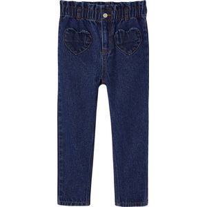 Vertbaudet Paperbag jeans meisjes zakken hartjes