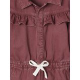 Ruche Jumpsuit - Kleurverwas - 100% Katoen - Lange Mouwen