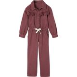 Ruche Jumpsuit - Kleurverwas - 100% Katoen - Lange Mouwen