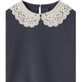 Vertbaudet - Sweater - Meisjes - Zacht - Met Sierlijke Kraag van Macramé