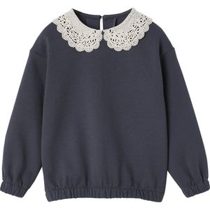 Vertbaudet - Sweater - Meisjes - Zacht - Met Sierlijke Kraag van Macramé