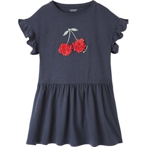 Vertbaudet - Meisjesjurk - Katoen - Met Animatie - Korte Mouwen