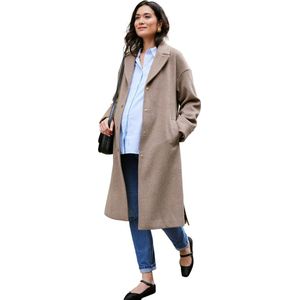 Jas - Casual - Blauw - Wol - Geschikt voor Tijdens en Na Zwangerschap