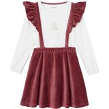 Set - Meisjesshirt - Ronde Hals - Fluwelen Rok - Katoen - Corduroy
