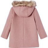 Vertbaudet - Duffel - Navy - Wol - Capuchon met Imitatiebondbont