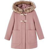 Vertbaudet - Duffel - Navy - Wol - Capuchon met Imitatiebondbont