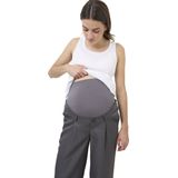 Citybroek met wijde snit voor zwangere vrouwen grijs