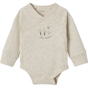 Set van 5 Rompertjes - Saliegroen - Biologisch Katoen - Lange Mouwen - Opening voor Pasgeborenen