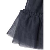 Set - Shirt met Ruches en Tule Rokje - Antraciet - T-shirt 100% Katoen, Tule Rok 100% Polyester