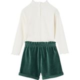 Vertbaudet Meisjesset met shirt + fluwelen short