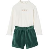 Vertbaudet Meisjesset met shirt + fluwelen short