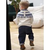 Vertbaudet Jacquard trui voor babyjongens in luchtig en zacht tricot