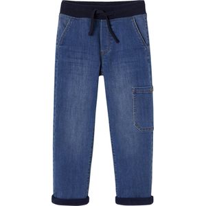 Vertbaudet - Onverwoestbare Rechte Jeans - Jongens - Fleecevoering