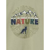 Vertbaudet - Natuur-T-shirt - Jongens - Lange Mouwen - Flockdetails