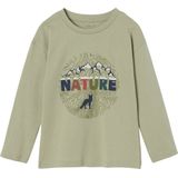 Vertbaudet - Natuur-T-shirt - Jongens - Lange Mouwen - Flockdetails