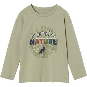 Vertbaudet - Natuur-T-shirt - Jongens - Lange Mouwen - Flockdetails