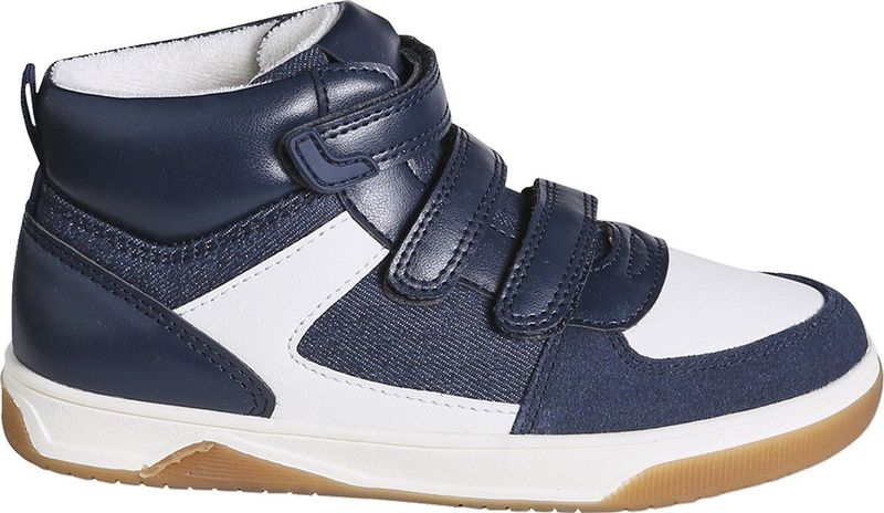 Hoge Sneakers - Driekleur - Synthetisch/Textiel/Leer - Klittenband