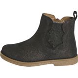 Leren Meisjeslaarzen - Bruin - Geschulpte Inzetstukken - Enkellaarsjes