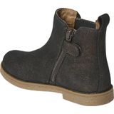 Leren Meisjeslaarzen - Bruin - Geschulpte Inzetstukken - Enkellaarsjes