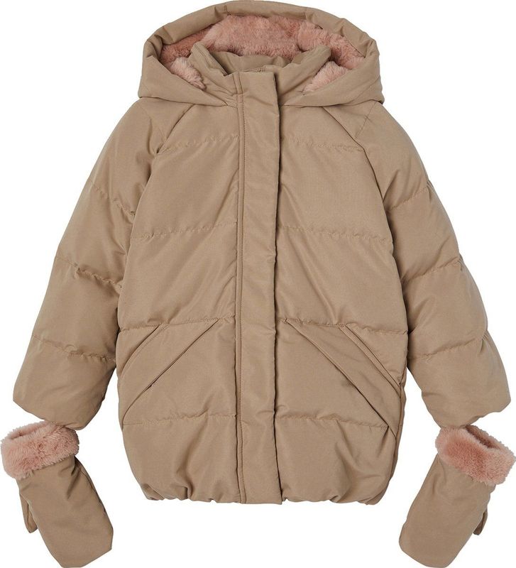 Vertbaudet - Halflange Gewatteerde Donsjas - Meisjes - Met Afneembare Wanten