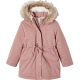 Vertbaudet Meisjesparka met glitters en pailletten met imitatiebonten voering