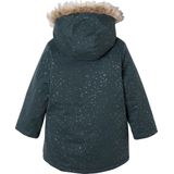 Meisjesparka - Rouge - Glitterparka - Gevoerde Capuchon - 2 Klepzakken
