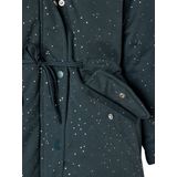 Meisjesparka - Rouge - Glitterparka - Gevoerde Capuchon - 2 Klepzakken