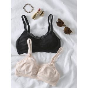 ENVIE DE FRAISE - Naadloze Voedingsbeha's - Antraciet - Set van 2 - Microbrime