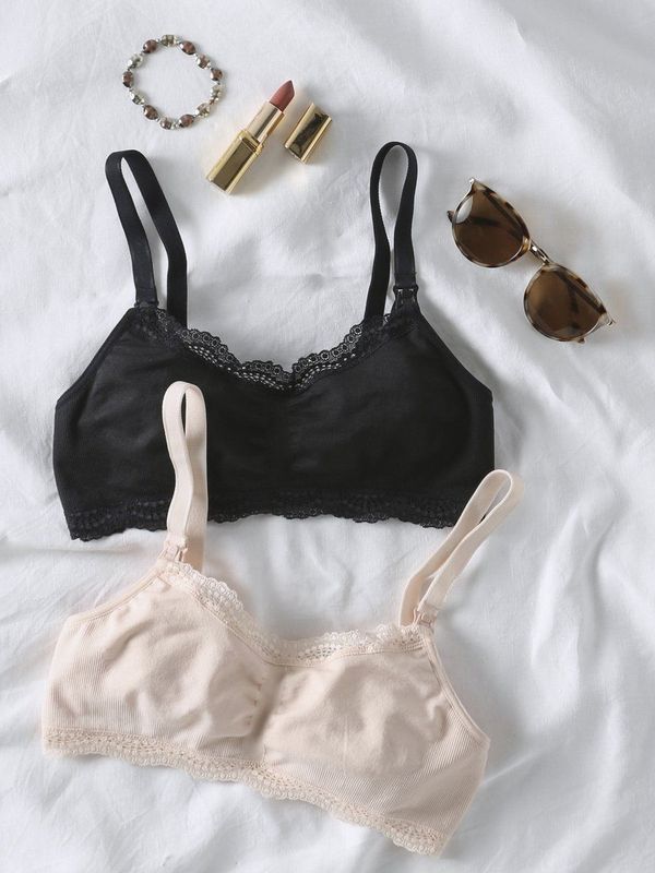 ENVIE DE FRAISE - Naadloze Voedingsbeha's - Antraciet - Set van 2 - Microbrime