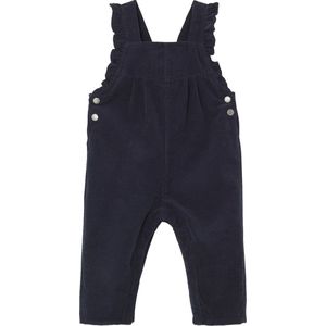 Salopette - Pruim - Fluwelen Tuinbroek - Met Ruches - Voor Meisjesbaby