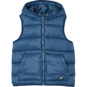 Vertbaudet Mouwloos donsjack voor jongens met capuchon met colourblock effect