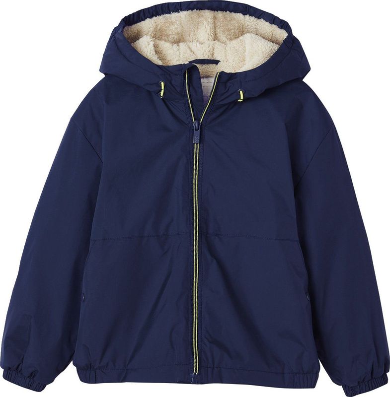 Jack - Windjack - Blauw - Polyester - Sherpa Voering