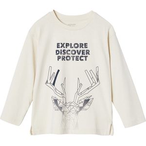 Vertbaudet T-shirt voor jongens met hertenmotief met lange mouwen