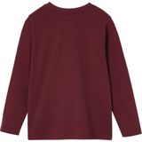 Set van 3 - T-shirts - Bordeauxrood - Lange Mouwen - 100% Katoen
