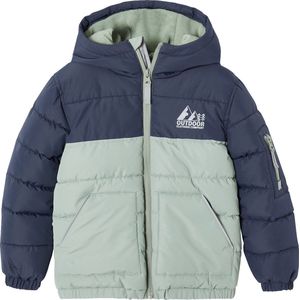 Donsjack - Tweekleurig - Gevoerde Capuchon - 100% Polyester - Jongens