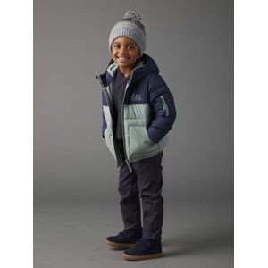 Donsjack - Tweekleurig - Gevoerde Capuchon - 100% Polyester - Jongens