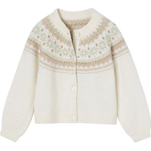 Vertbaudet - Jacquard - Meisjesvest - Met Fantasiebreiwerk - Glimmende Draad