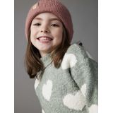 Gebreide Trui - Maxi Coltrui - Groengrijs - Rolkraag - 56% Polyester, 42% Acryl, 2% Elastaan