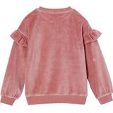 Vertbaudet Meisjessweater met ruches van glad fluweel met kattenmotief