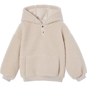 Meisjessweater - Ecru - Sherpa - Met Capuchon