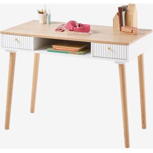 Bureau - 2 Laden - Vezelplaat - Essenhout - B 100 x H 75 x D 55 cm