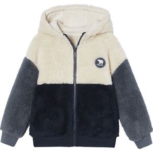 Vertbaudet - Colorblock - Jongenshoodie - Met Rits - Sherpa