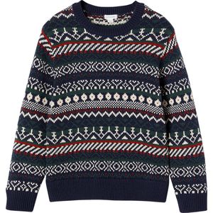 Vertbaudet Jacquardtrui met ronde kraag jongens