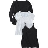 Voedingsshirts - 3-delige Set - Wit - 100% Katoen - Gekruiste Halslijn