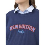 Vertbaudet - Zwangerschapsshirt - Biokatoen - Wit - Geborduurde Inscriptie "New Edition Baby"