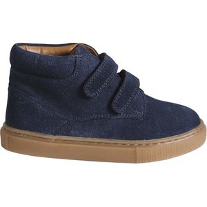 Merk - Model - Halfhoge Sneakers - Marineblauw - Leer