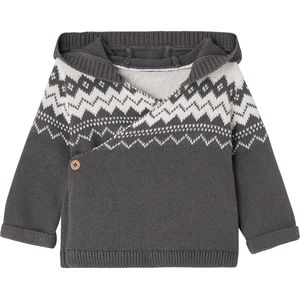 Vertbaudet Babyvest met capuchon van jacquard tricot