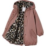 Meisjesparka - Kameel - Gevoerd - Met Capuchon - Imitatiebont