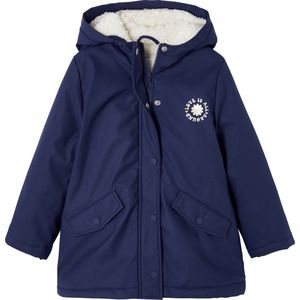 Vertbaudet Regenjas voor meisjes met capuchon en sherpa voering